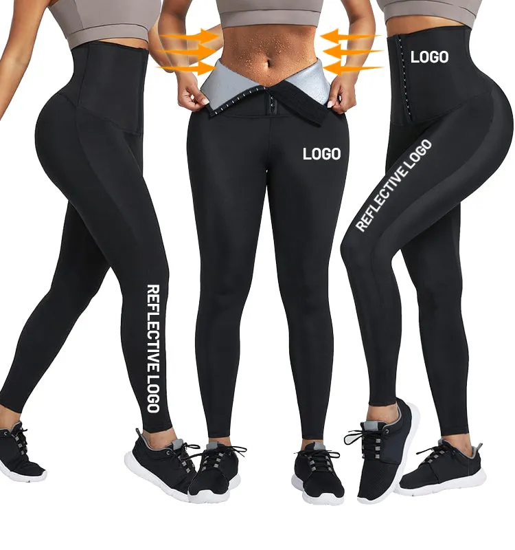 2023 Waist Trainer Leggings Body Shaping Sweat Sauna Pants Fitness Gym Shapewear Pants