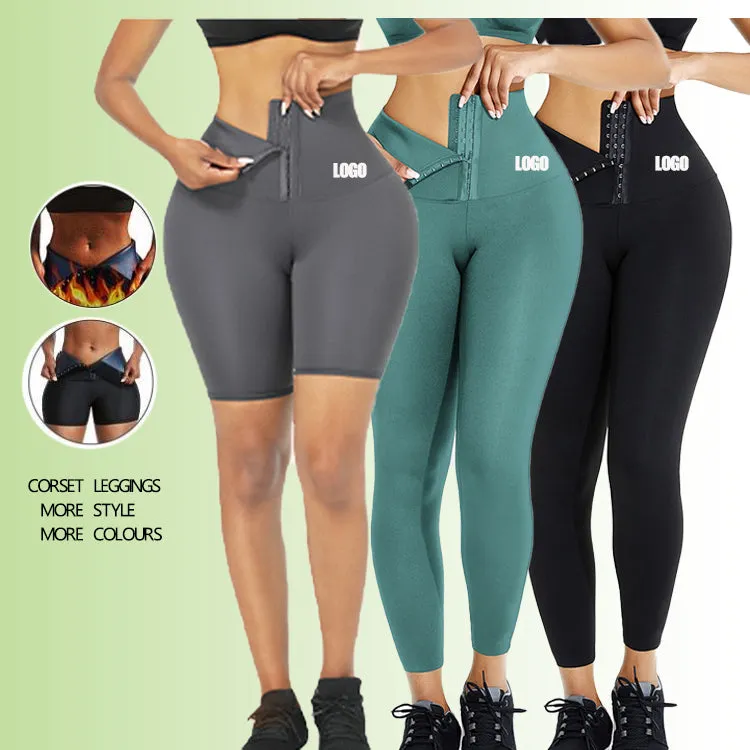 2023 Waist Trainer Leggings Body Shaping Sweat Sauna Pants Fitness Gym Shapewear Pants