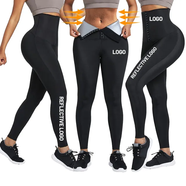 2023 Waist Trainer Leggings Body Shaping Sweat Sauna Pants Fitness Gym Shapewear Pants