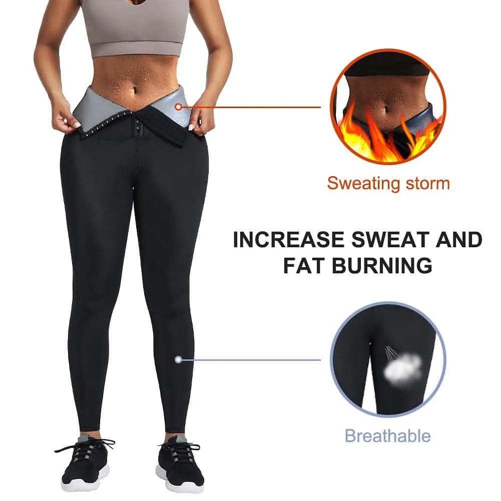 2023 Waist Trainer Leggings Body Shaping Sweat Sauna Pants Fitness Gym Shapewear Pants