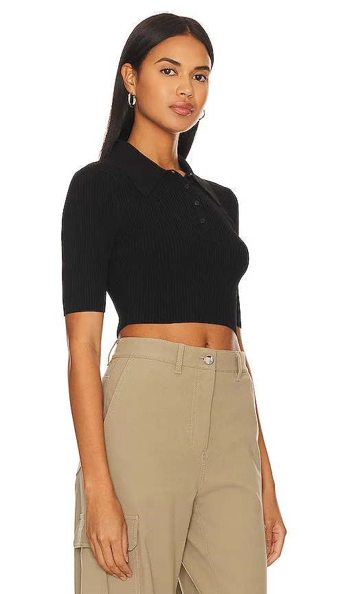 A.L.C. Cropped Atlas Top in Black