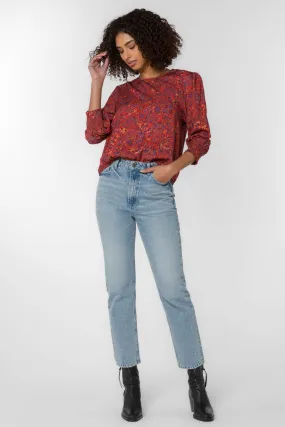Clemence Rust Paisley Top