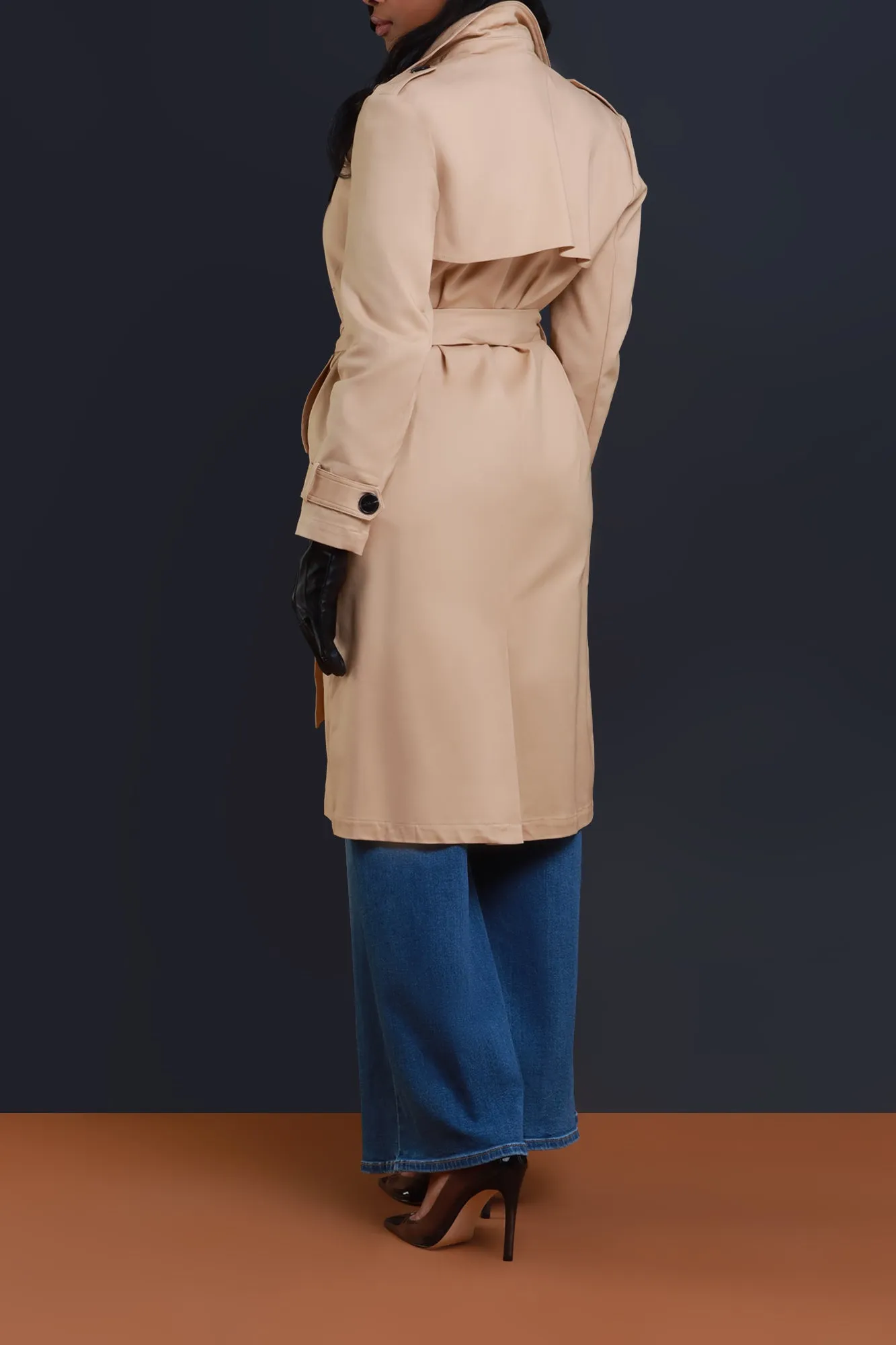 Consider It Longline Trenchcoat - Tan