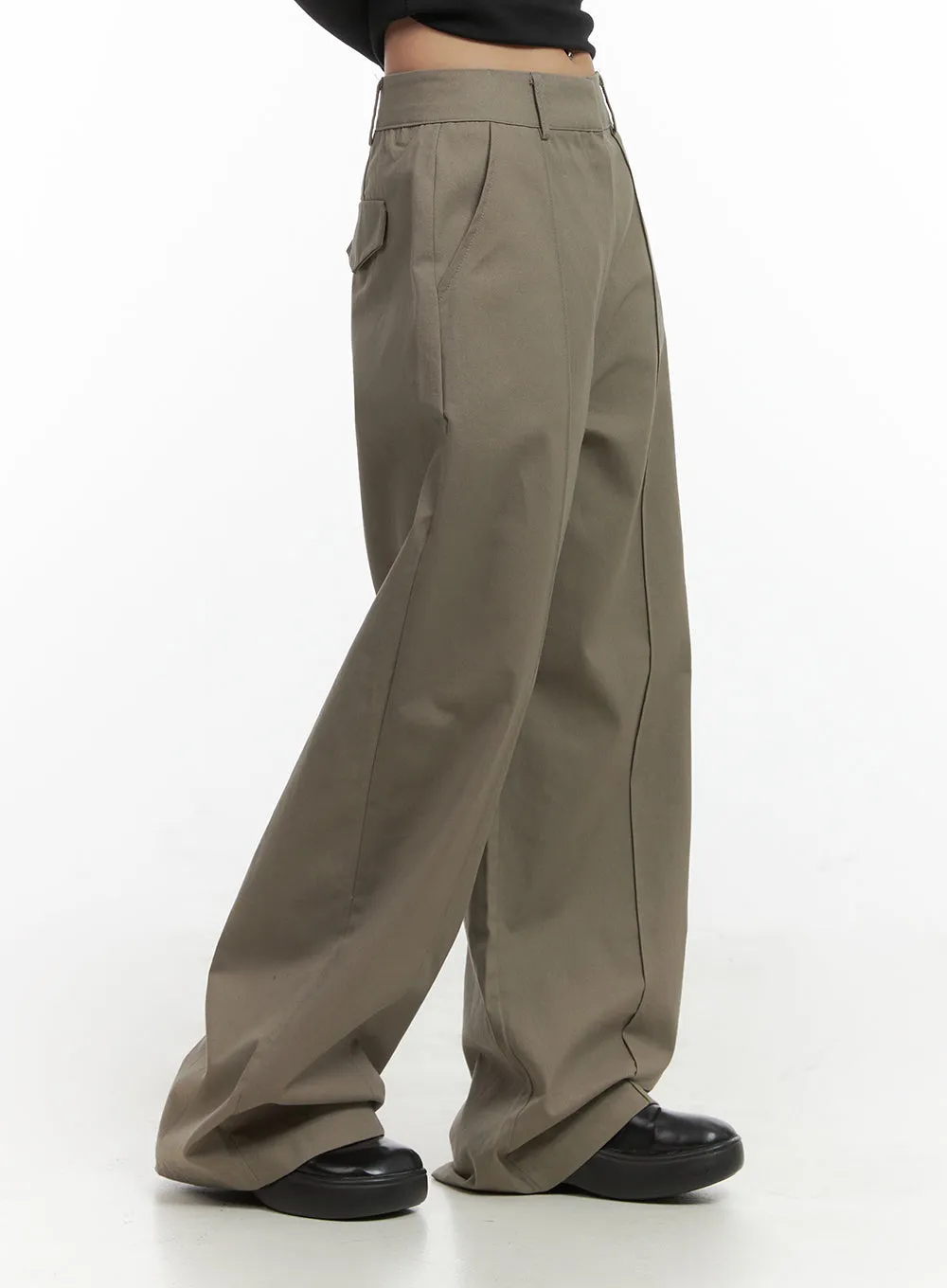 Cotton Wide-Fit Trousers CO414