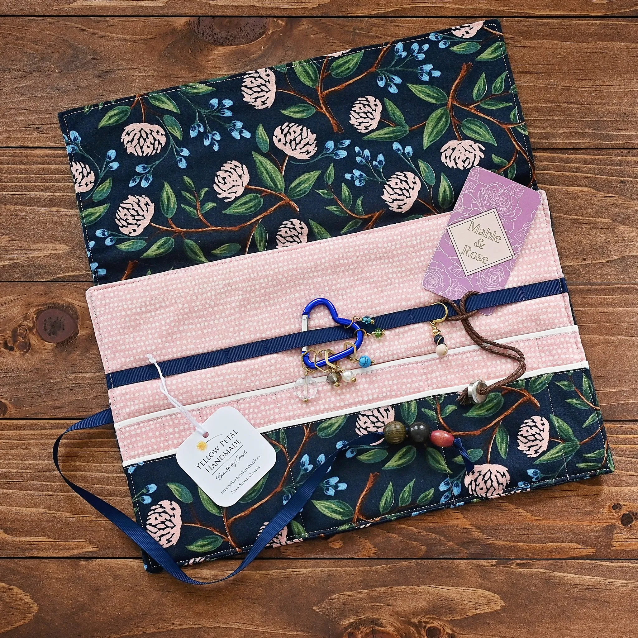 Get It Together Wrap in Navy and Pink Floral - A Collaboration with Mable and Rose Handmade