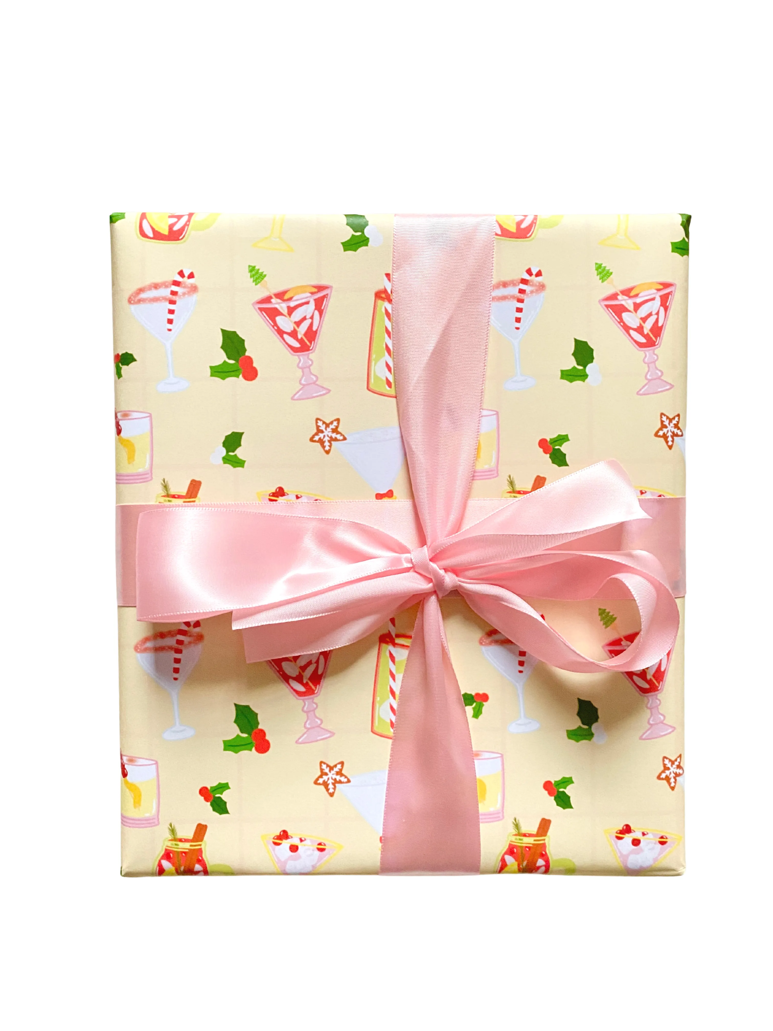 Holiday Cocktails Wrapping Paper