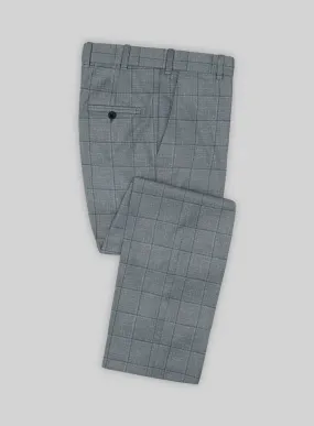 Italian Murano Lig Gray Wool Linen Silk Pants