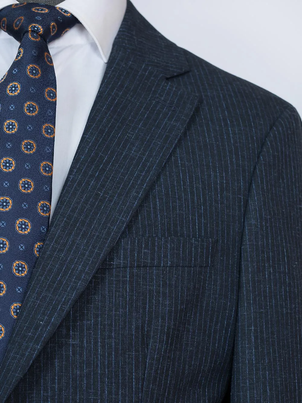 Ocean Blue Pure Linen Men Summer Suit