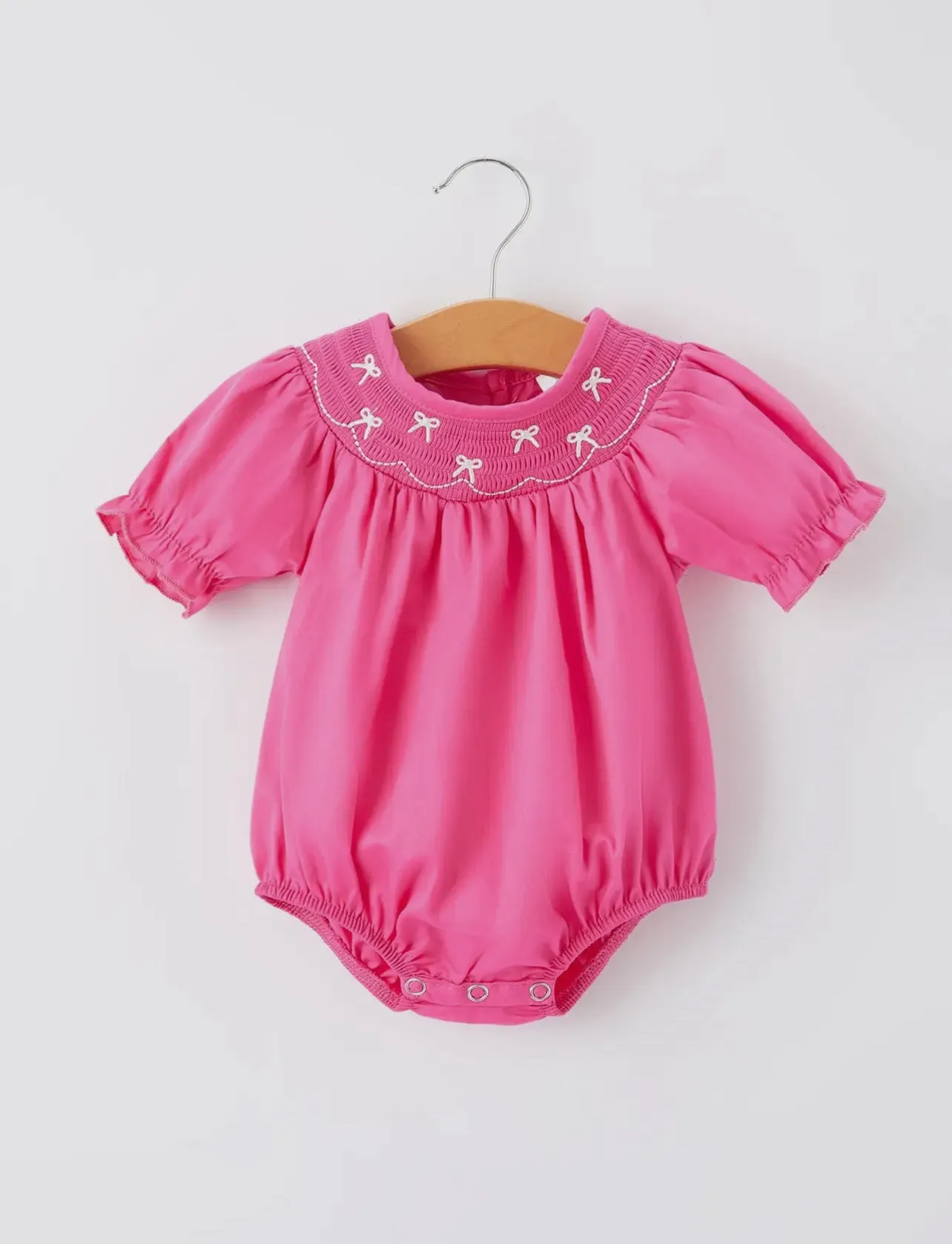 Pink Smocked Bow Bubble