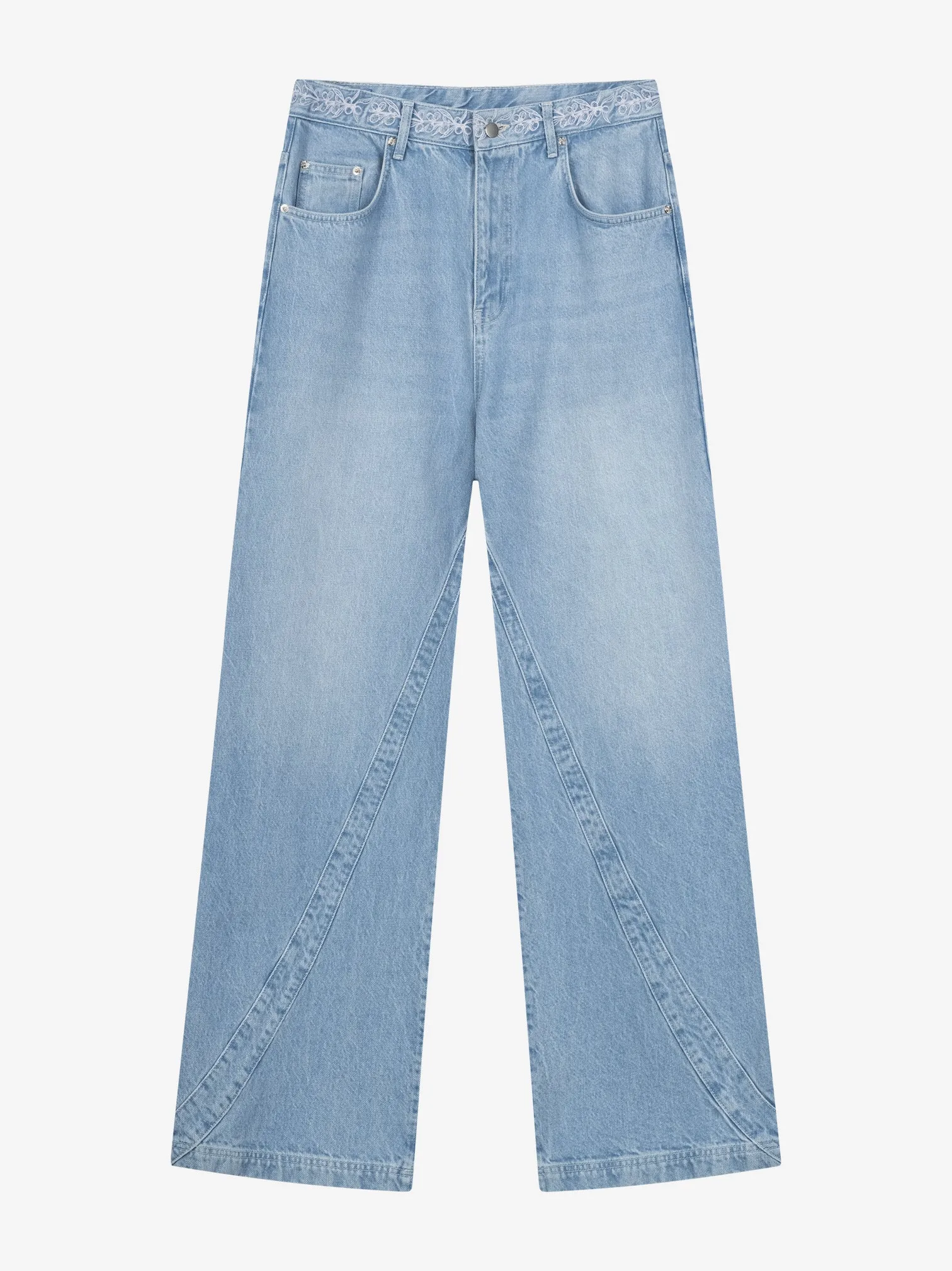 PINNED DOWN DENIM PANTS