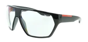 Prada 0PS 08US 1AB09H Active Black Wrap Sunglasses