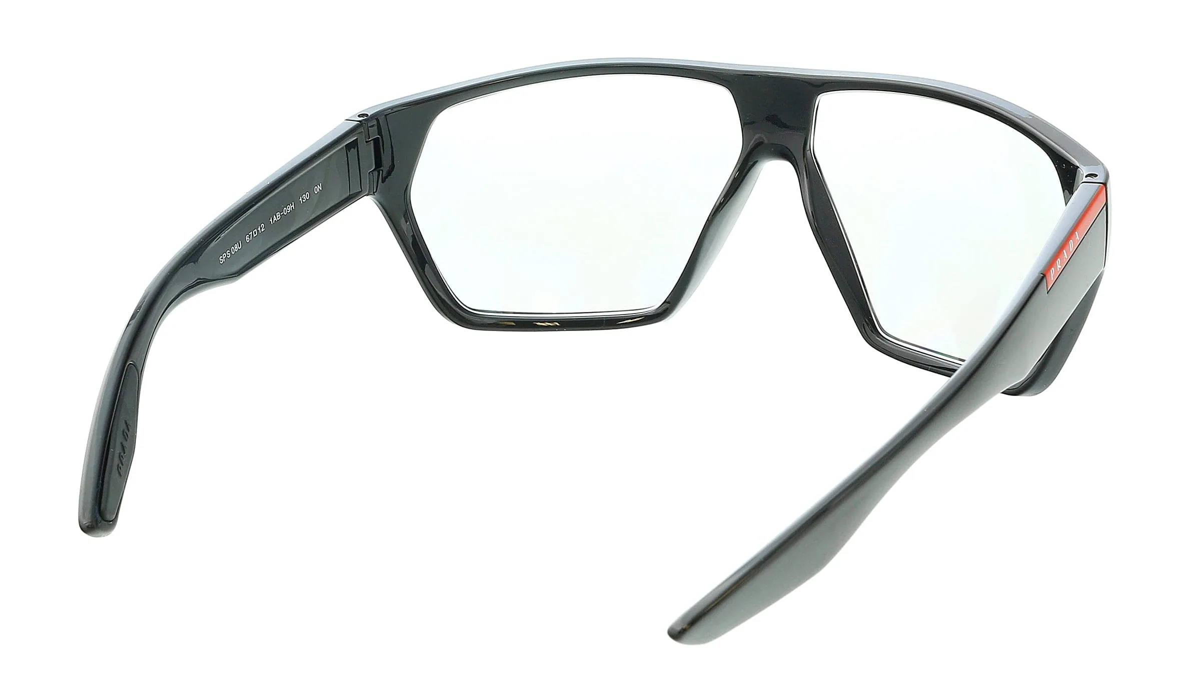 Prada 0PS 08US 1AB09H Active Black Wrap Sunglasses