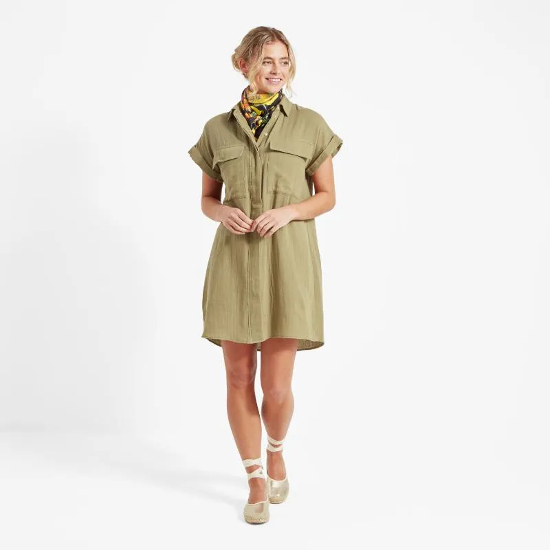 Schoffel Olive Dress - Light Khaki Green