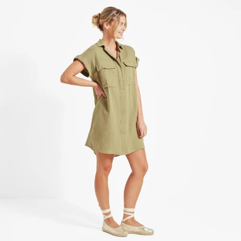 Schoffel Olive Dress - Light Khaki Green