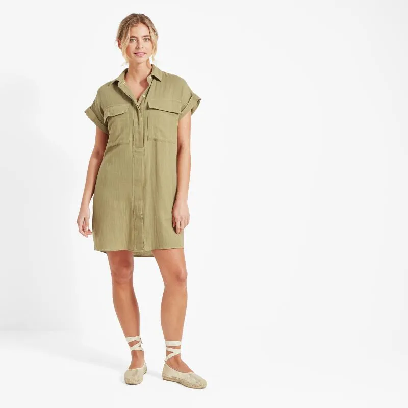 Schoffel Olive Dress - Light Khaki Green