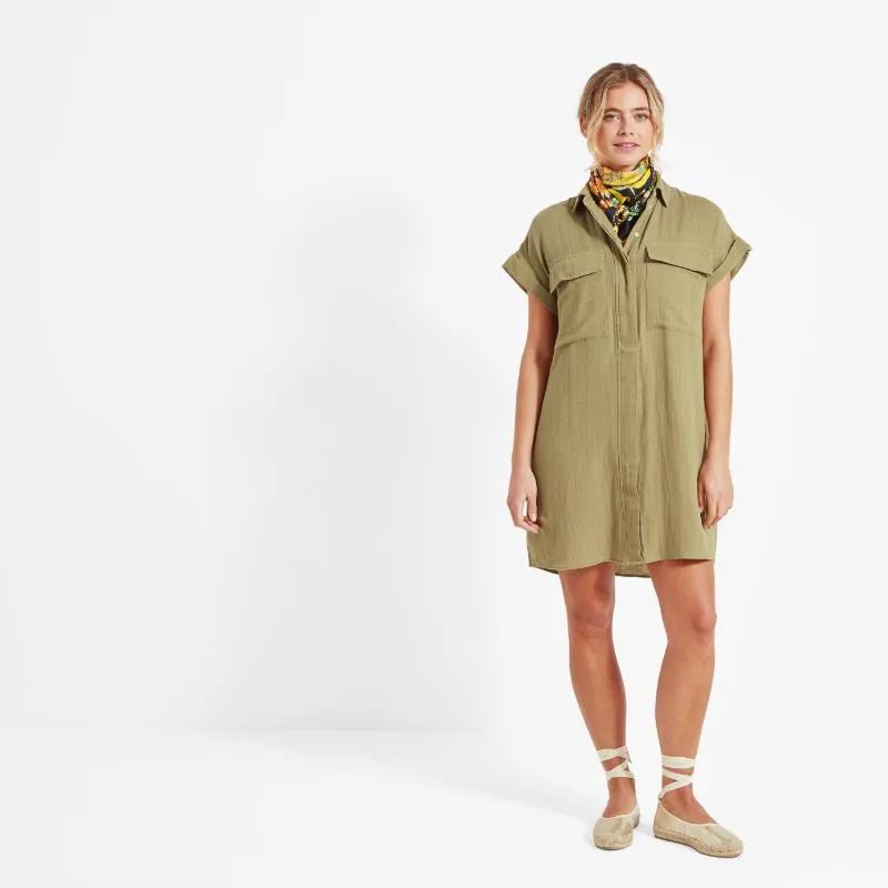 Schoffel Olive Dress - Light Khaki Green