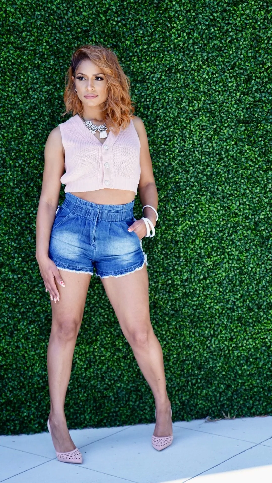 She's Sassy Button Up Cropped Vest