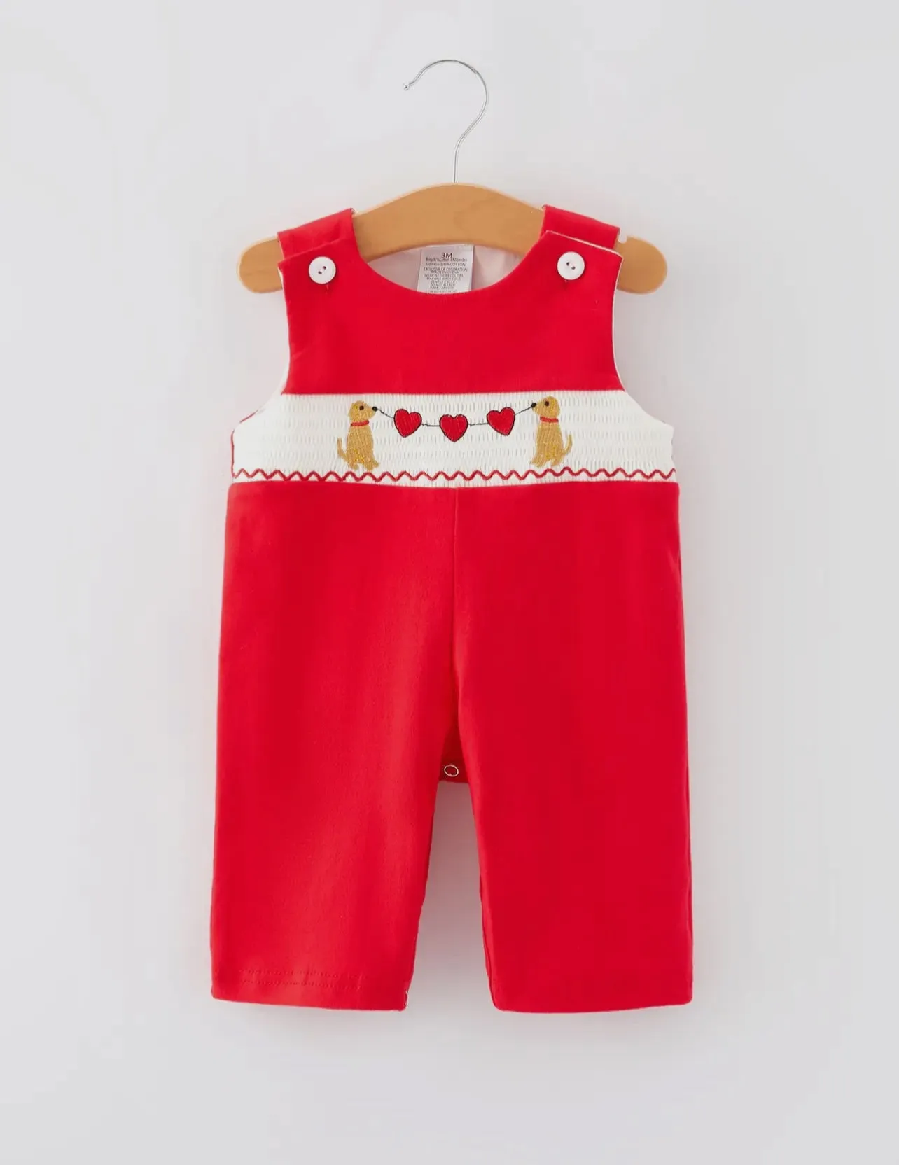Smocked Dog Valentine Longall