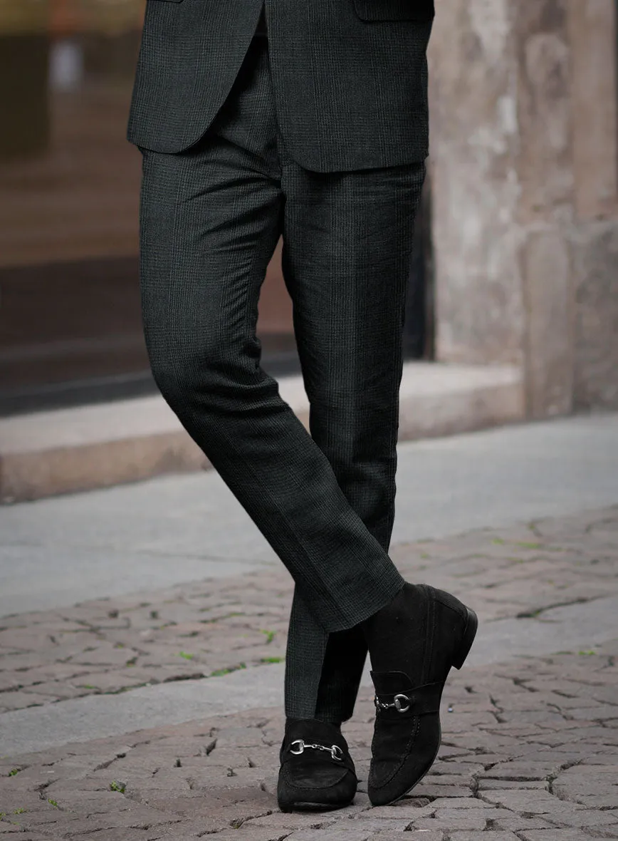 Solbiati Green Check Linen Pants