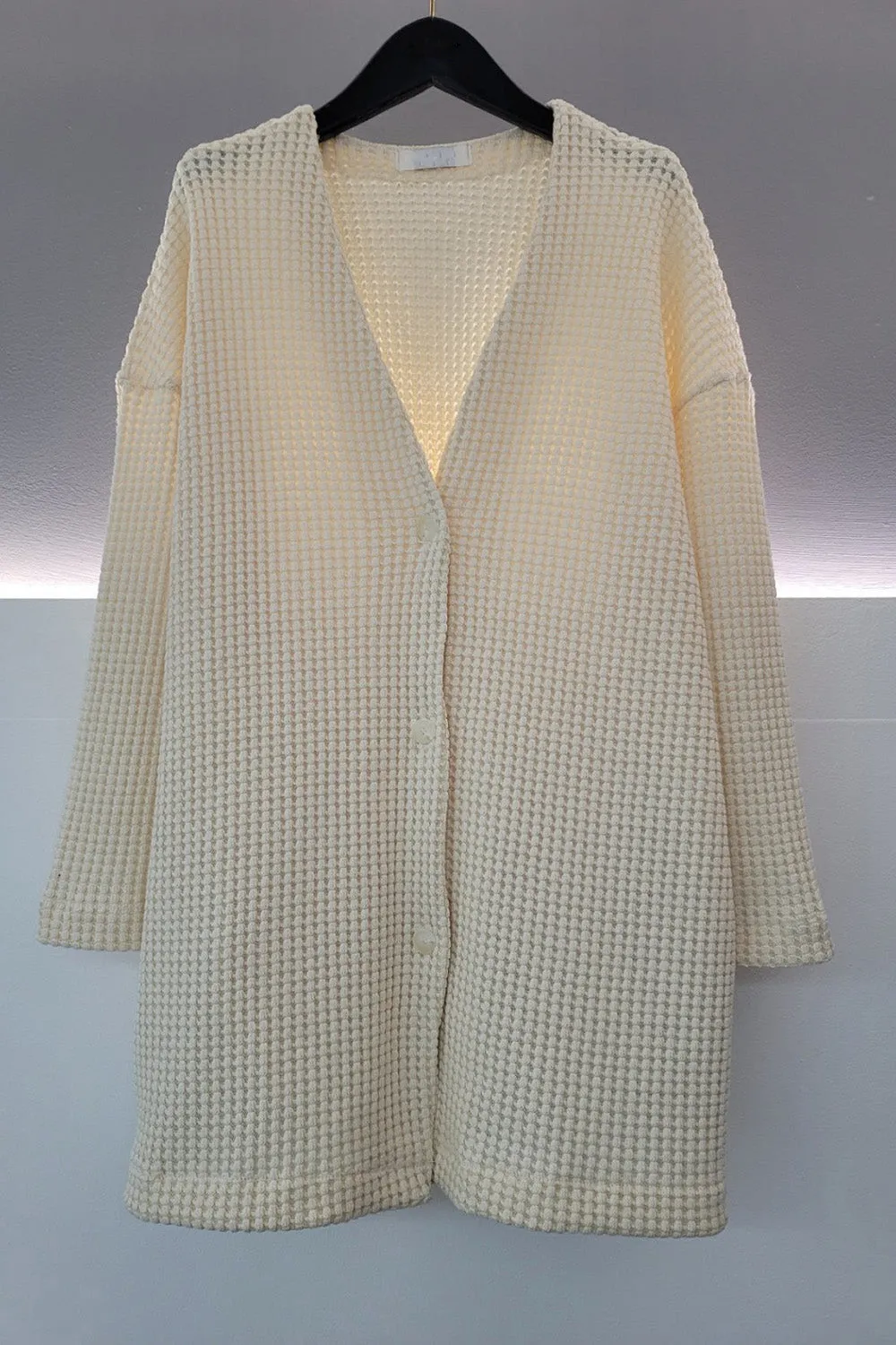 Waffle Knit Boxy Jacket