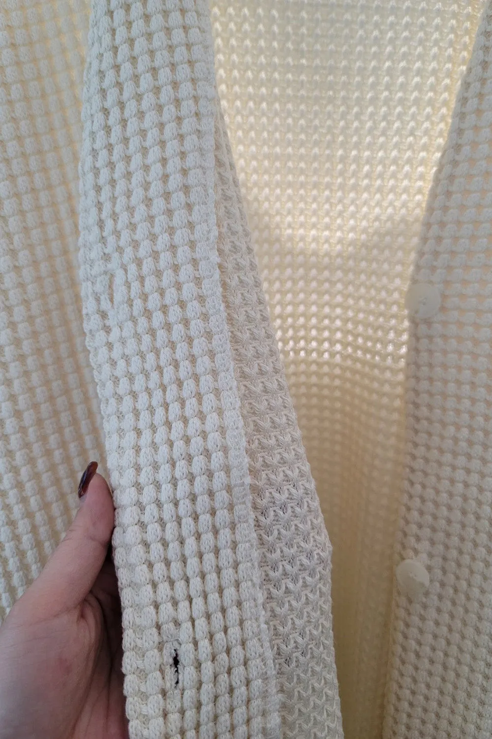 Waffle Knit Boxy Jacket