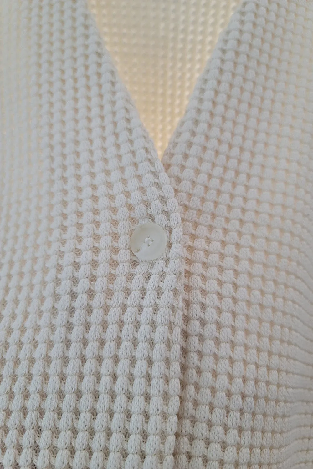 Waffle Knit Boxy Jacket