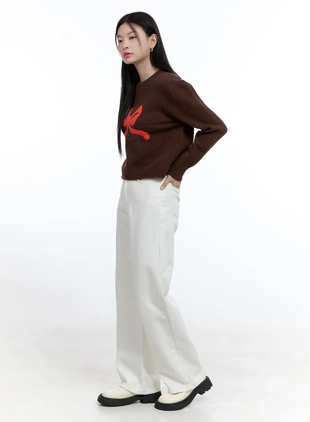 Wide-Fit Cotton Trousers OO429