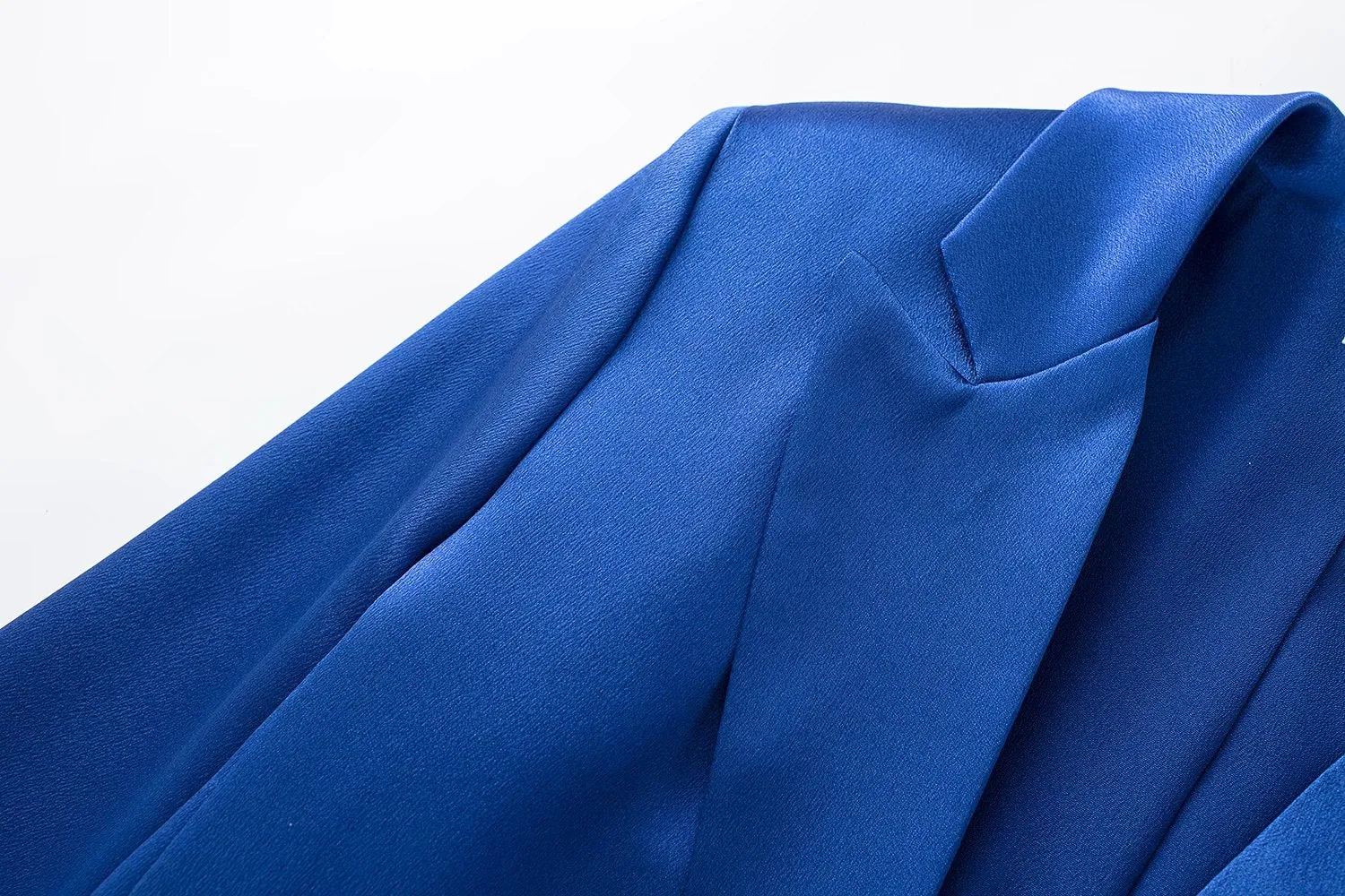 Wjczt  Women 2022 New Fashion lacing Cropped satin texture Blazer Coat Vintage Long Sleeve Female Outerwear Chic Femme Pants set