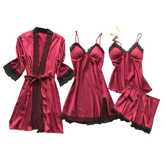 Women Satin Silk Pajama Set