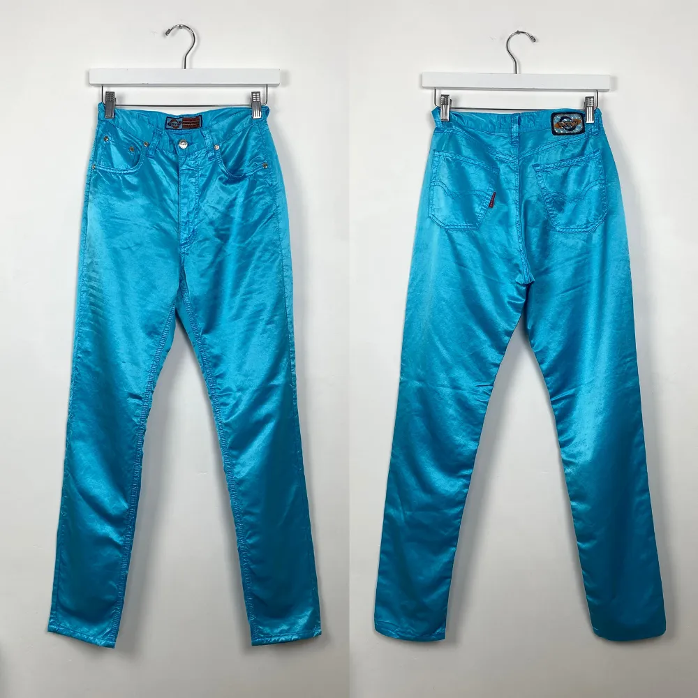 Y2K Turquoise Trousers - XXS/XS