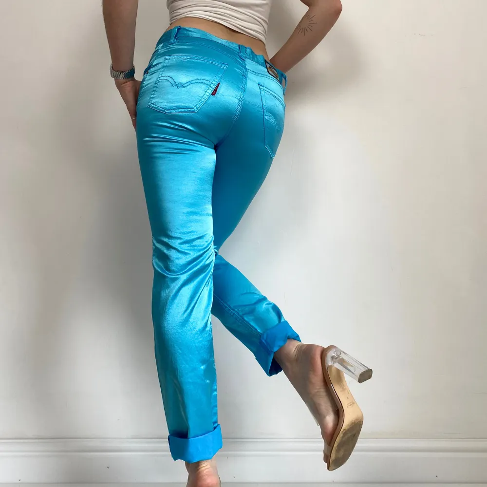 Y2K Turquoise Trousers - XXS/XS